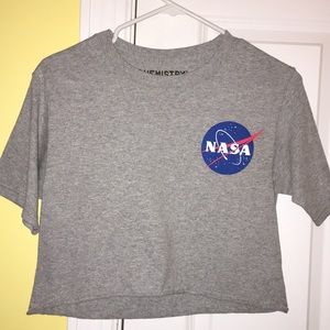 Grey NASA crop top